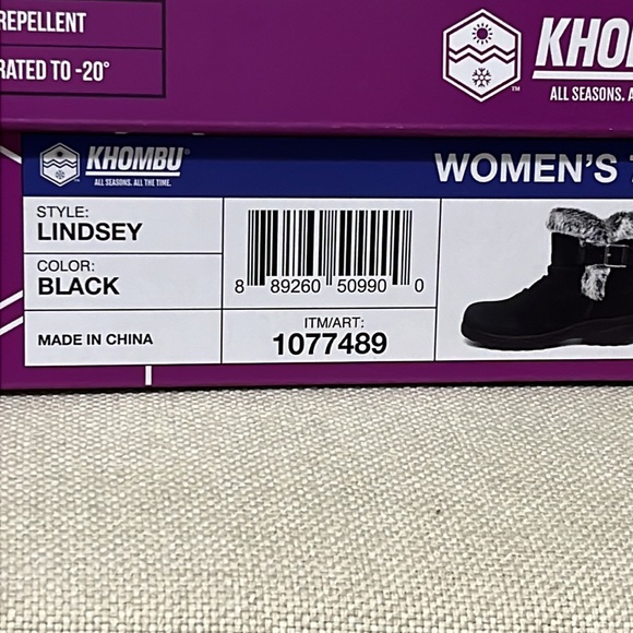 Khombu Shoes Khombu Lindsey Black Suede Leather Boot Rubber Sole